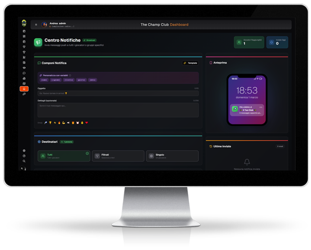 Admin Panel - Notifiche