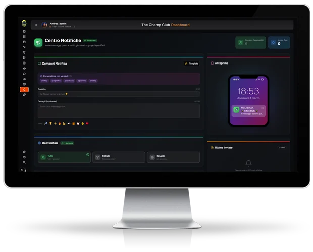 Admin Panel - Notifiche